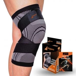 Rodillera ajustable para gym Hyperz con compresión deportiva