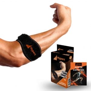 Codera para tenis ajustable Hyperz con soporte para codo y antebrazo