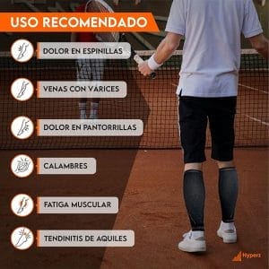 Pantorrilleras de compresión Hyperz para hombres y mujeres