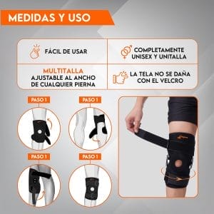 Rodillera con soportes mecánicos laterales Hyperz