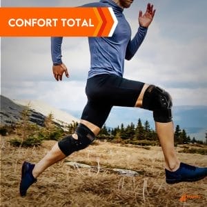 Rodillera con soportes laterales Hyperz para gym básquetbol tenis y pádel