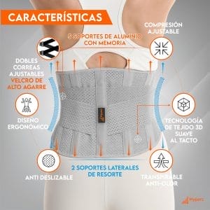 Soporte lumbar Hyperz con correas ajustables