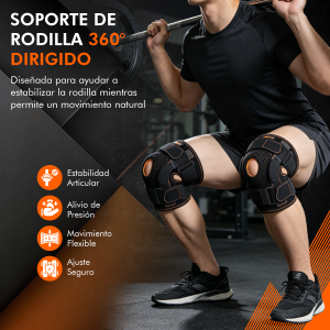 Rodillera Hyperz con correas ajustables superior e inferior