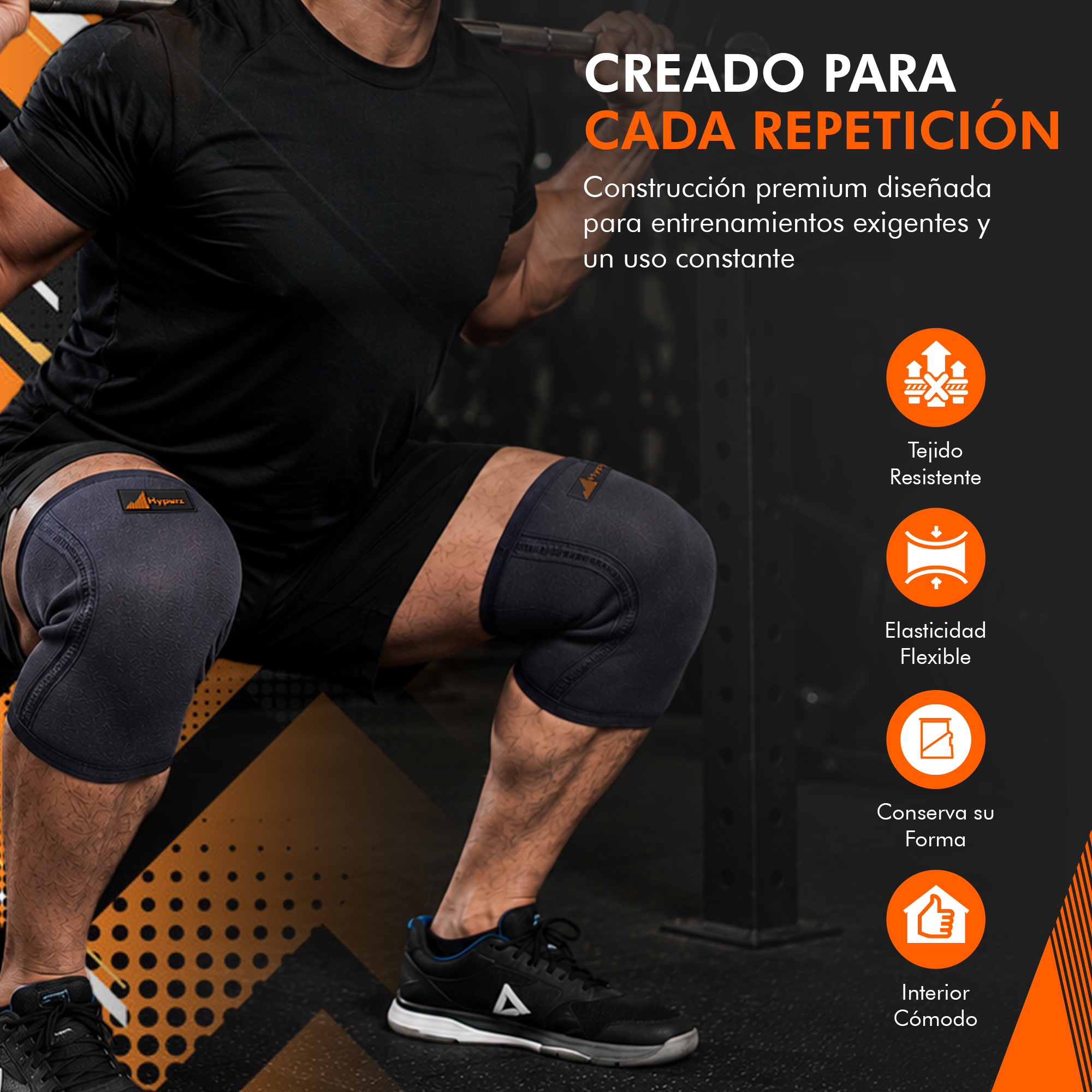 Beneficios de Rodillera de Neopreno para Gym y CrossFit Hyperz | Par