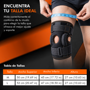 Guia de Tallas Rodillera articulada deportiva Hyperz